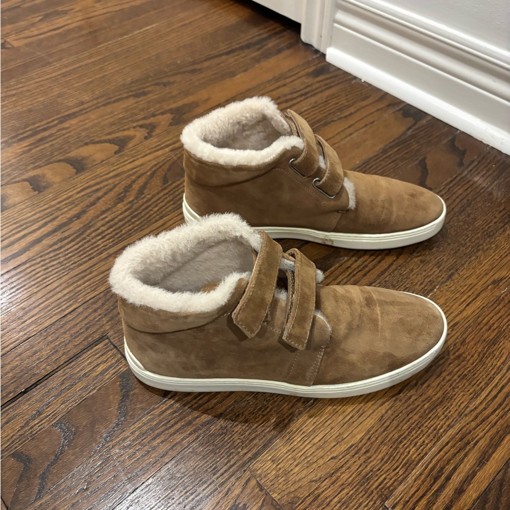 Rag & Bone Kent Suede Velcro shearling lined Sneakers - Picture 2 of 5